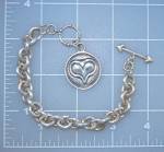 EXEX Sterling Silver Heart Charm Bracelet Claudia Agude