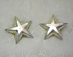 Taxco Mexico Sterling Silver STAR Clip Earrings