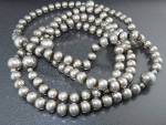 Navajo Pearls Sterling Silver Necklace 38 inches