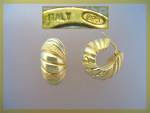 Earrings Sterling Silver Gold Vermeil Pierced  Italy