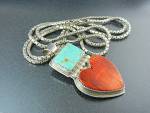 Navajo Sterling Silver Kingman Turquoise Spiny Oyster H