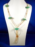 Navajo Hand Carved Turquoise Frogs Coral Heishi Necklac