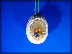 Christmas Ornament egg chicks faux pearls Hand Made