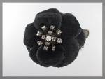 Hair Accessory Black Velvet Flower Clip or Brooch
