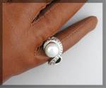 Sterling Silver 10mm Freshwater Mabe Pearl Ring