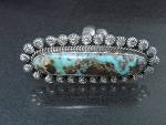Navajo Dry Creek Turquoise Sterling Silver Ring Leroy J