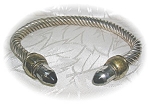 Sterling Silver Black Onyx  Brass Taxco Bracelet