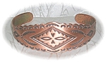 American Indian DesSolid Copper Cuff Bracelet