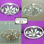Vintage Sterling silver brooch pin marked BB
