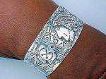 Native American Sterling Silver Indian Face Cuff