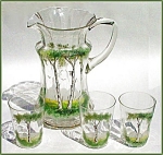 Hand-painted pitcher set