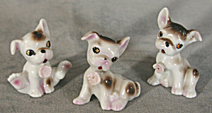 Vintage Playful Puppies Set Of 3