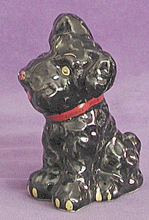 Vintage Large Black Sitting Dog
