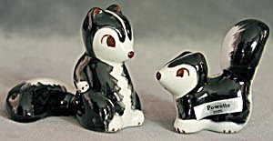 Vintage Pewey & Pewette China Skunks