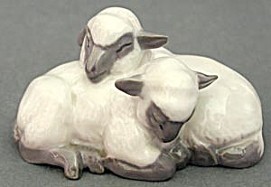 Royal Copenhagen Pair Of Lambs Figurine