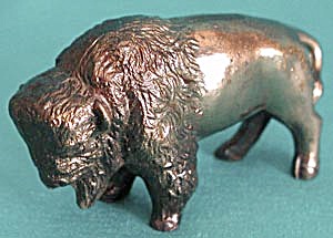 Vintage Copper-tone Buffalo Figurine