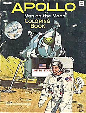 Vintage Apollo Man On The Moon Coloring Book