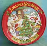 Vintage Christmas Keebler Season's Greeting Tin 1993