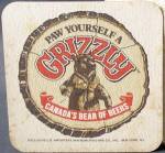 Vintage Beer Coaster Paw Yourself A Grizzly