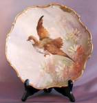 Limoges Partridge Hand Painted & Signed Plate