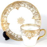 Vintage HavilandLimoges Gold & White Cup/Saucer