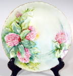 Hand Painted & Signed Large Clover Plate