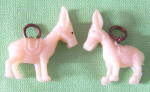 Vintage Celluloid Donkey Charms Set of 2