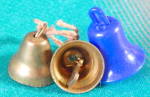 Vintage Plastic & Metal Bell Charms Set of 3