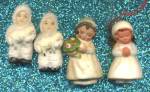 Vintage Angel & Children  Ornaments Set Of 4