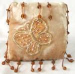 Velvet Embroidered Butterfly Pillow Ornament