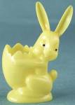 Vintage Yellow Plastic Bunny Candy Container