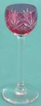Vintage 5 1/4" Cut Cranberry Glass Cordial