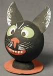 Vintage Black Cat Halloween Candy Container