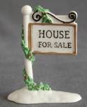 Snow Village House For Sale Sign