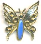 Vintage Periwinkle Butterfly Pin
