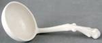 Vintage White Ladle with Fancy Handle 