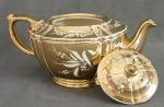 Vintage Shiny Gold and White Sadler Teapot