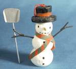Snowman with Shovel Christmas Ornament