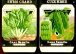 Vintage Vegetable Seed Packets Cucumber & Swiss Chard