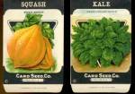 Vintage Vegetable Seed Packets Squash & Kale
