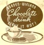 Vintage Borden Wieland Chocolate Flavored Drink Recipes