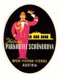 Vintage Luggage Label: Parkhotel Austria - Vienne
