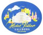 Vintage Luggage Label: Hotel Pitter Salzburg Austria