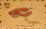 Leather Lobster Postcard with Hand-colored Accents