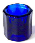 Vintage Cobalt Dental Filling Glass Bowl