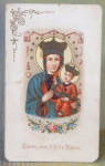 Vintage Holy Card Of Virgin Mary & Baby Jesus 
