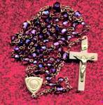 Vintage Small Purple Crystal Rosary