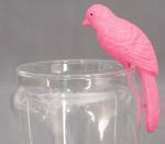 Vintage Celluloid Pink Parrot Swinging Toy