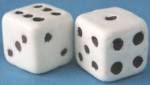 Vintage Large Ceramic Dice with Weights 