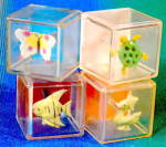 Vintage Plastic Animal Blocks Set of 4